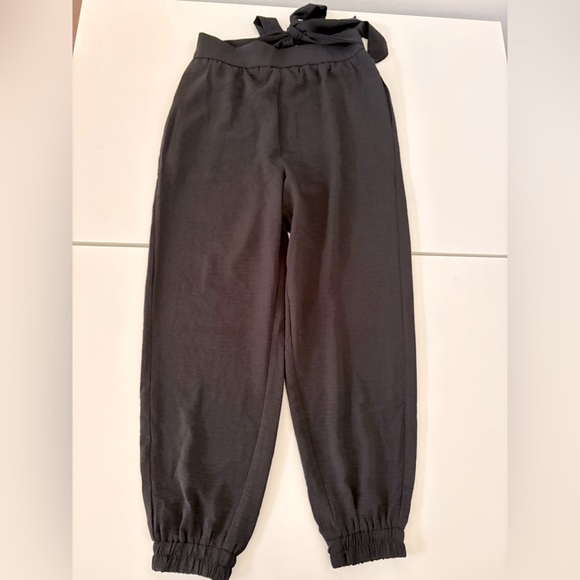 Yu YuKan  Black Silky Jogger Pants - Picture 1 of 7